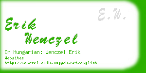 erik wenczel business card